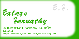 balazs harmathy business card